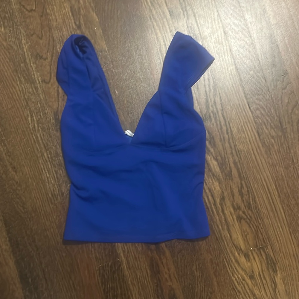Lucy in the sky electric blue top